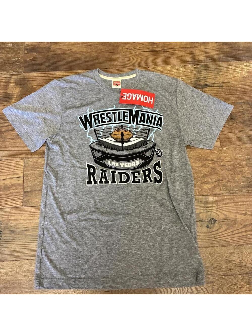 Homage Las Vegas Raiders Wrestlemania collab tee